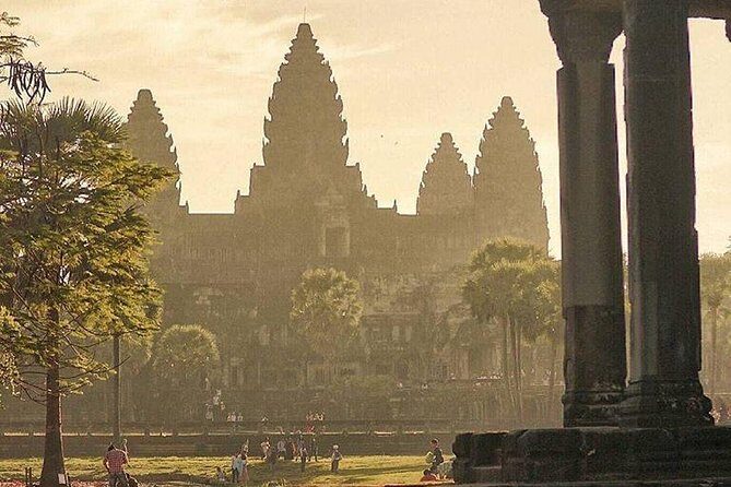 Angkor Wat Small-Group Sunrise Tour from Siem Reap - Angkor Thom South Gate: the walls feel bigger than the photos