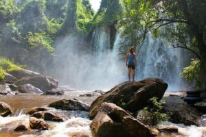 Kulen Waterfall & 1000 Linga River Small-Group Tours - The Reclining Buddha: stairs, sandstone, and a big focal point