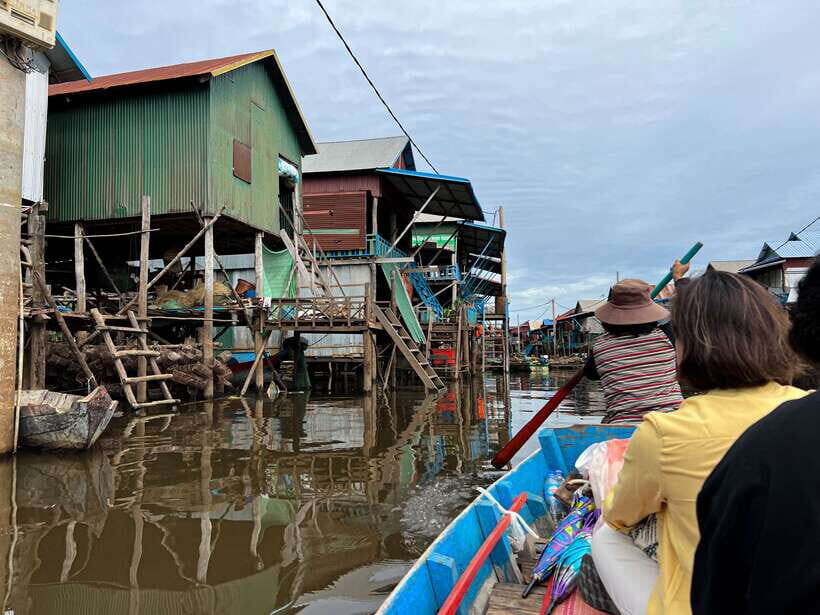 Siem Reap: Kampong Phluk and Tonle Sap Sunset Boat Cruise - Buddhist monastery on an artificial island: a calm pause